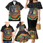 Custom Panthers Honouring First Nations Family Matching Mermaid Dress and Hawaiian Shirt NAIDOC 2026 Deadly 50 Years