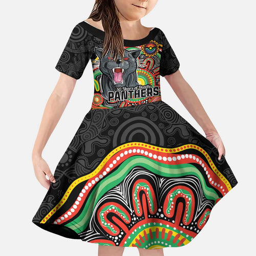 Custom Panthers Honouring First Nations Family Matching Mermaid Dress and Hawaiian Shirt NAIDOC 2026 Deadly 50 Years