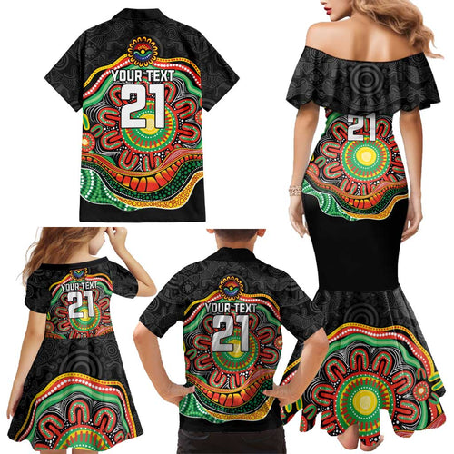 Custom Panthers Honouring First Nations Family Matching Mermaid Dress and Hawaiian Shirt NAIDOC 2026 Deadly 50 Years