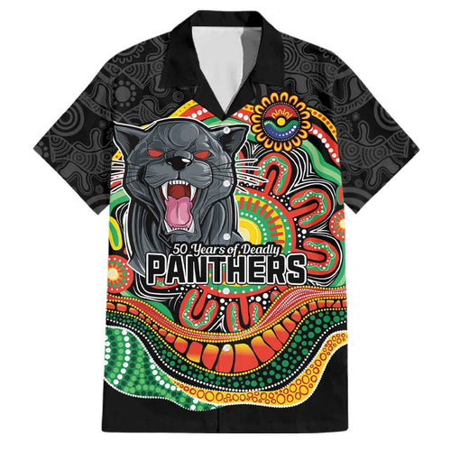 Custom Panthers Honouring First Nations Family Matching Mermaid Dress and Hawaiian Shirt NAIDOC 2026 Deadly 50 Years