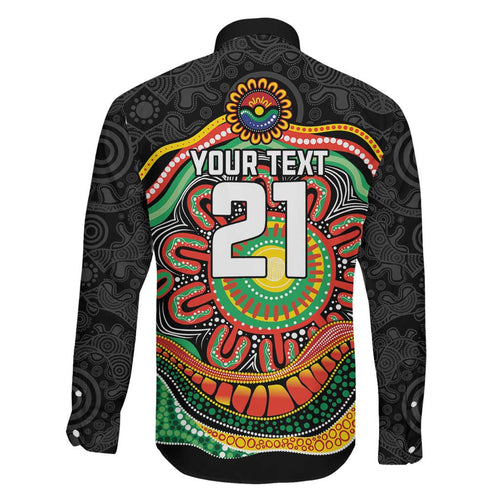 Custom Panthers Honouring First Nations Family Matching Off Shoulder Maxi Dress and Hawaiian Shirt NAIDOC 2026 Deadly 50 Years