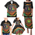 Custom Panthers Honouring First Nations Family Matching Puletasi and Hawaiian Shirt NAIDOC 2026 Deadly 50 Years