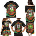 Custom Panthers Honouring First Nations Family Matching Puletasi and Hawaiian Shirt NAIDOC 2026 Deadly 50 Years