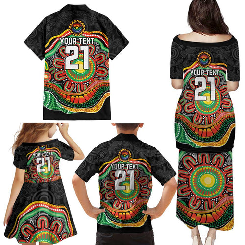 Custom Panthers Honouring First Nations Family Matching Puletasi and Hawaiian Shirt NAIDOC 2026 Deadly 50 Years