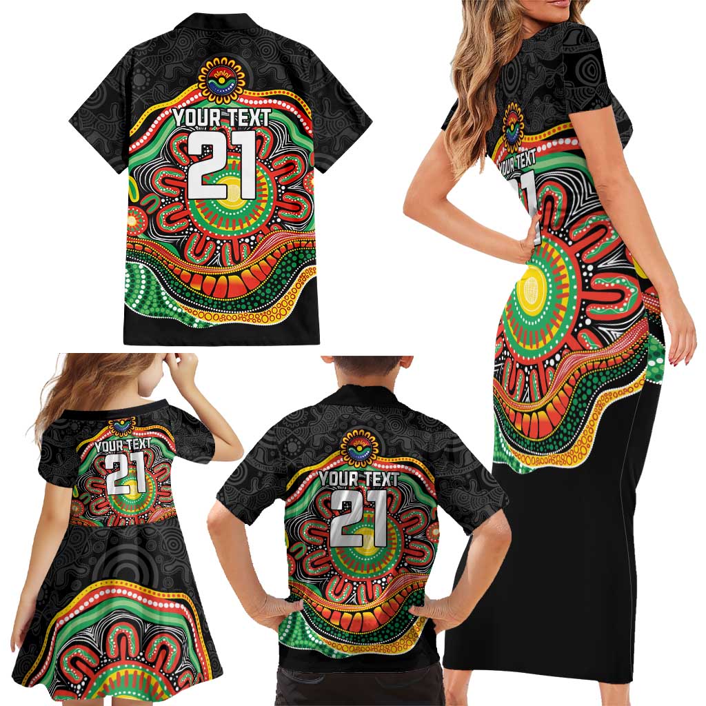 Custom Panthers Honouring First Nations Family Matching Short Sleeve Bodycon Dress and Hawaiian Shirt NAIDOC 2026 Deadly 50 Years