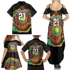 Custom Panthers Honouring First Nations Family Matching Summer Maxi Dress and Hawaiian Shirt NAIDOC 2026 Deadly 50 Years