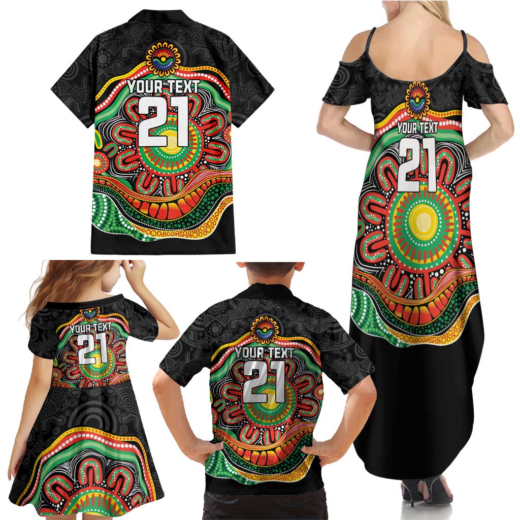 Custom Panthers Honouring First Nations Family Matching Summer Maxi Dress and Hawaiian Shirt NAIDOC 2026 Deadly 50 Years