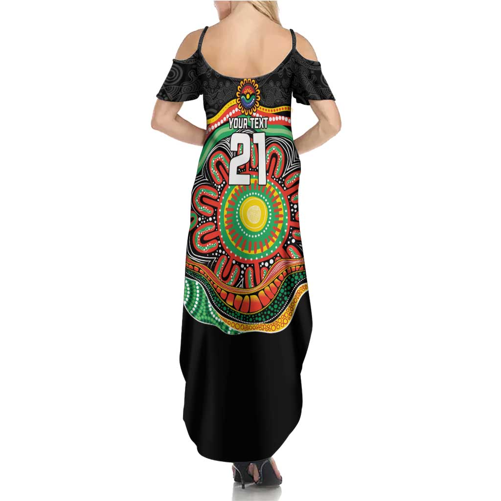 Custom Panthers Honouring First Nations Family Matching Summer Maxi Dress and Hawaiian Shirt NAIDOC 2026 Deadly 50 Years