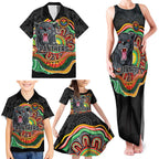 Custom Panthers Honouring First Nations Family Matching Tank Maxi Dress and Hawaiian Shirt NAIDOC 2026 Deadly 50 Years