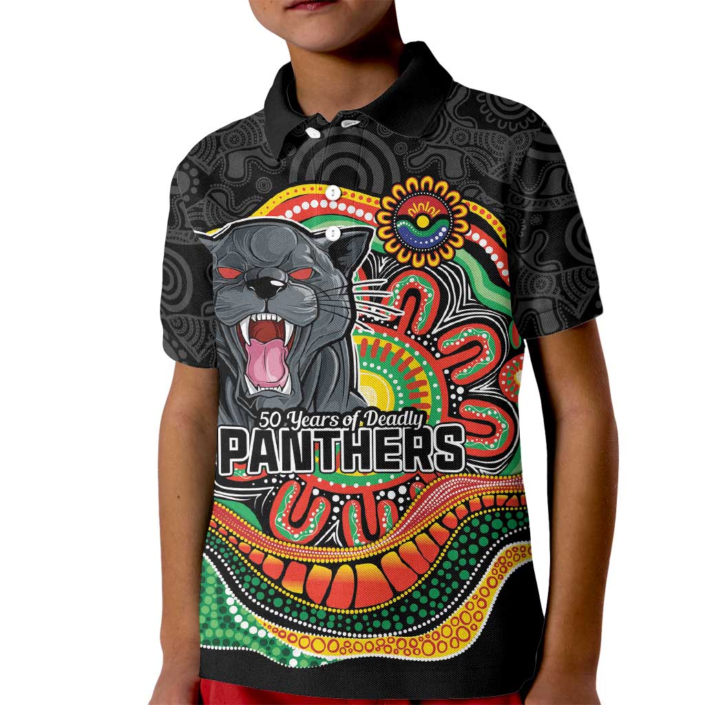Custom Panthers Honouring First Nations Kid Polo Shirt NAIDOC 2026 Deadly 50 Years