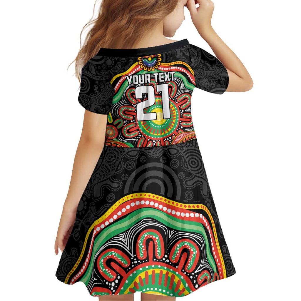 Custom Panthers Honouring First Nations Kid Short Sleeve Dress NAIDOC 2026 Deadly 50 Years