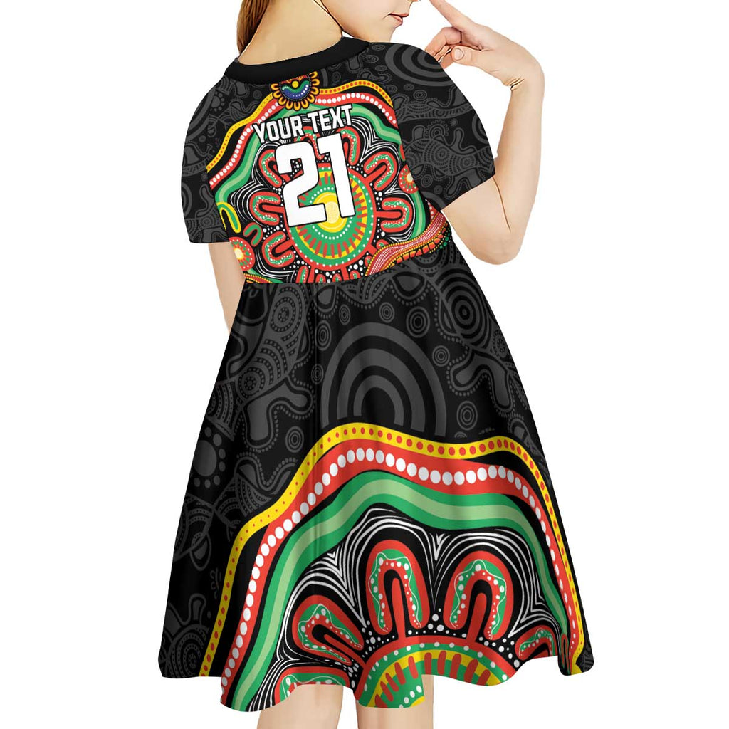 Custom Panthers Honouring First Nations Kid Short Sleeve Dress NAIDOC 2026 Deadly 50 Years