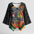 Custom Panthers Honouring First Nations Kimono Sleeve Blouse NAIDOC 2026 Deadly 50 Years