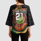 Custom Panthers Honouring First Nations Kimono Sleeve Blouse NAIDOC 2026 Deadly 50 Years