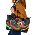 Custom Panthers Honouring First Nations Leather Tote Bag NAIDOC 2026 Deadly 50 Years