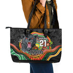 Custom Panthers Honouring First Nations Leather Tote Bag NAIDOC 2026 Deadly 50 Years