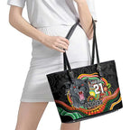 Custom Panthers Honouring First Nations Leather Tote Bag NAIDOC 2026 Deadly 50 Years