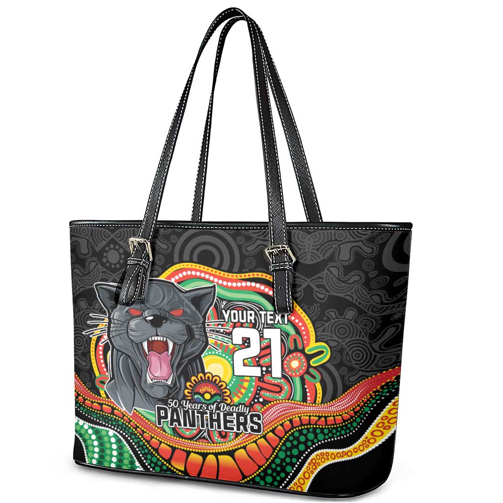 Custom Panthers Honouring First Nations Leather Tote Bag NAIDOC 2026 Deadly 50 Years