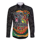 Custom Panthers Honouring First Nations Long Sleeve Button Shirt NAIDOC 2026 Deadly 50 Years
