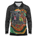 Custom Panthers Honouring First Nations Long Sleeve Polo Shirt NAIDOC 2026 Deadly 50 Years