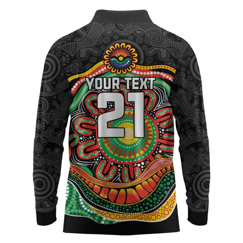 Custom Panthers Honouring First Nations Long Sleeve Polo Shirt NAIDOC 2026 Deadly 50 Years
