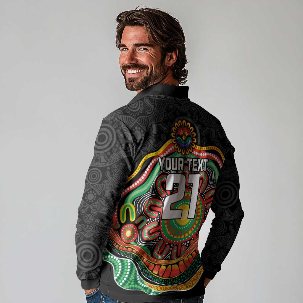 Custom Panthers Honouring First Nations Long Sleeve Polo Shirt NAIDOC 2026 Deadly 50 Years