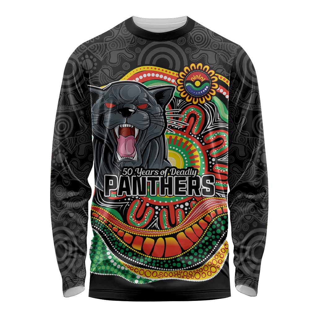 Custom Panthers Honouring First Nations Long Sleeve Shirt NAIDOC 2026 Deadly 50 Years