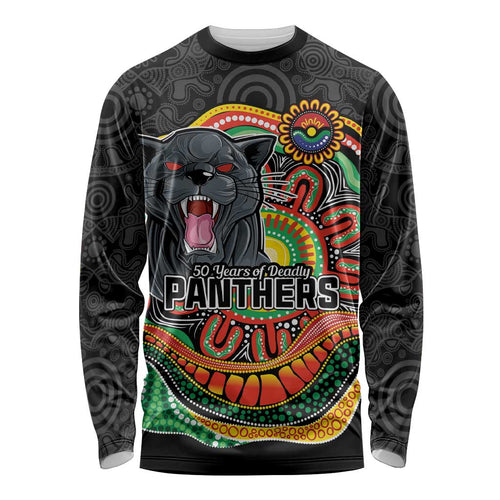 Custom Panthers Honouring First Nations Long Sleeve Shirt NAIDOC 2026 Deadly 50 Years