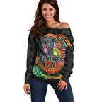 Custom Panthers Honouring First Nations Off Shoulder Sweater NAIDOC 2026 Deadly 50 Years