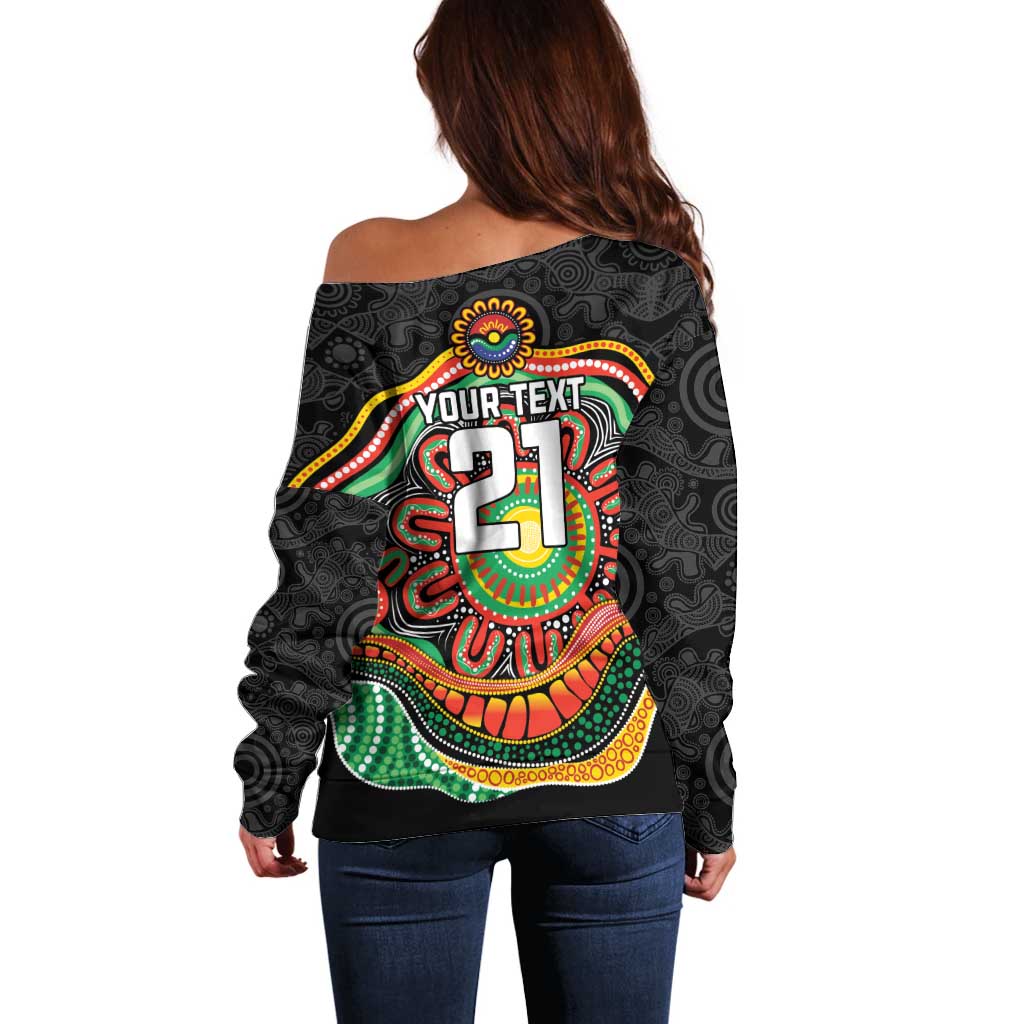 Custom Panthers Honouring First Nations Off Shoulder Sweater NAIDOC 2026 Deadly 50 Years