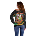 Custom Panthers Honouring First Nations Off Shoulder Sweater NAIDOC 2026 Deadly 50 Years