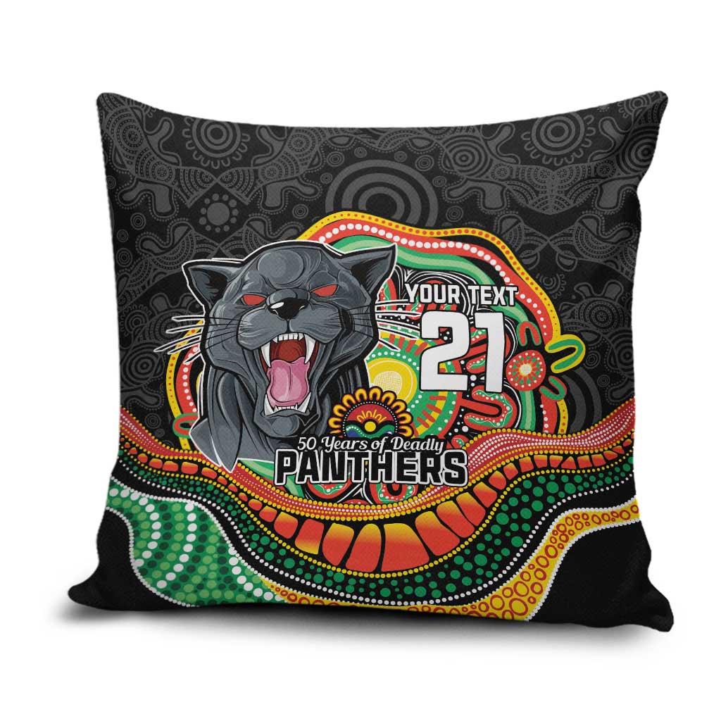 Custom Panthers Honouring First Nations Pillow Cover NAIDOC 2026 Deadly 50 Years