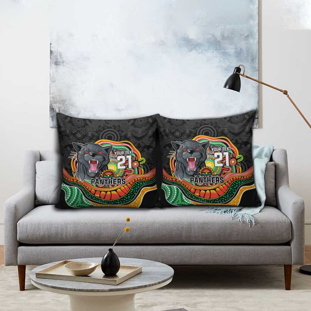 Custom Panthers Honouring First Nations Pillow Cover NAIDOC 2026 Deadly 50 Years