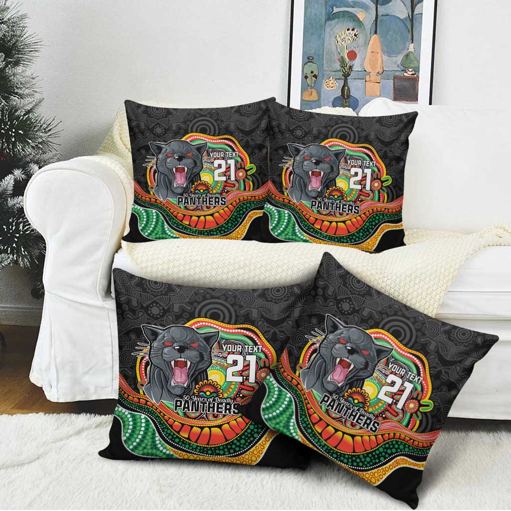 Custom Panthers Honouring First Nations Pillow Cover NAIDOC 2026 Deadly 50 Years
