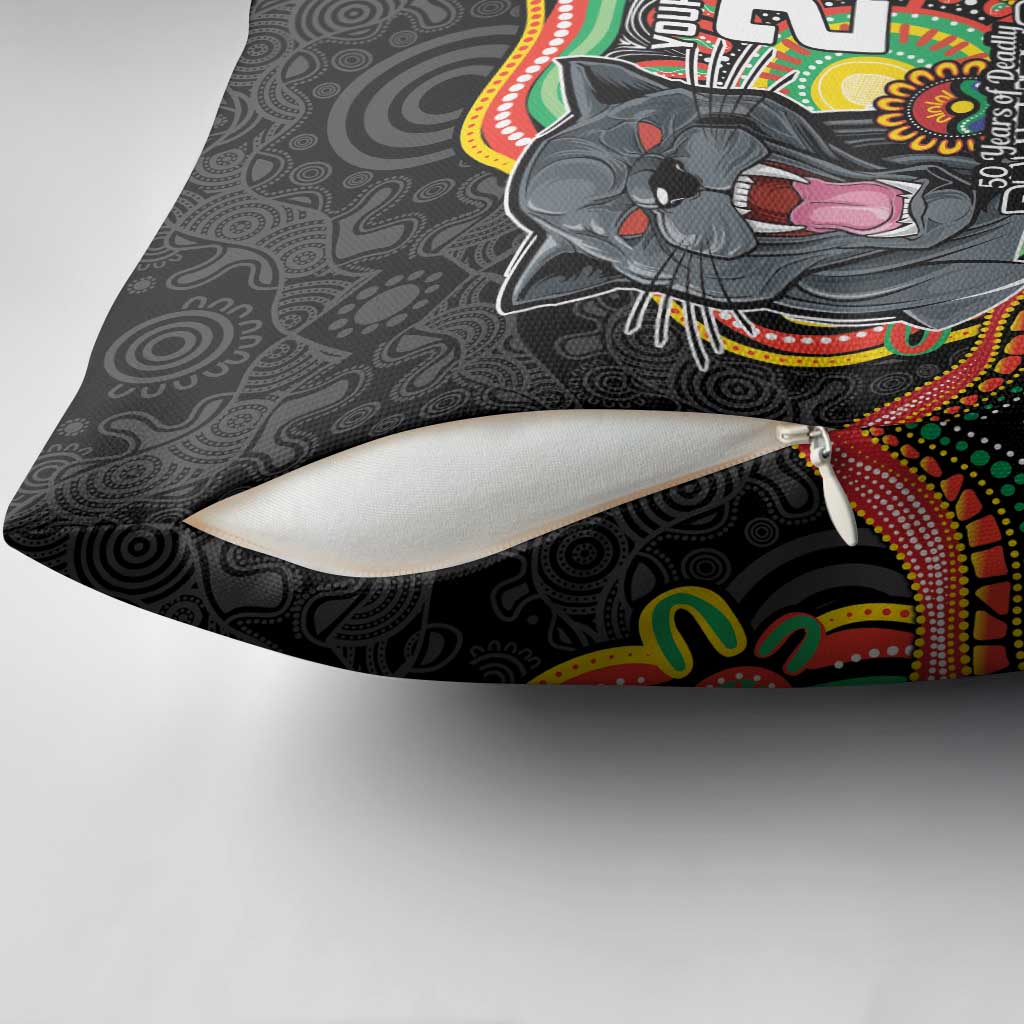 Custom Panthers Honouring First Nations Pillow Cover NAIDOC 2026 Deadly 50 Years