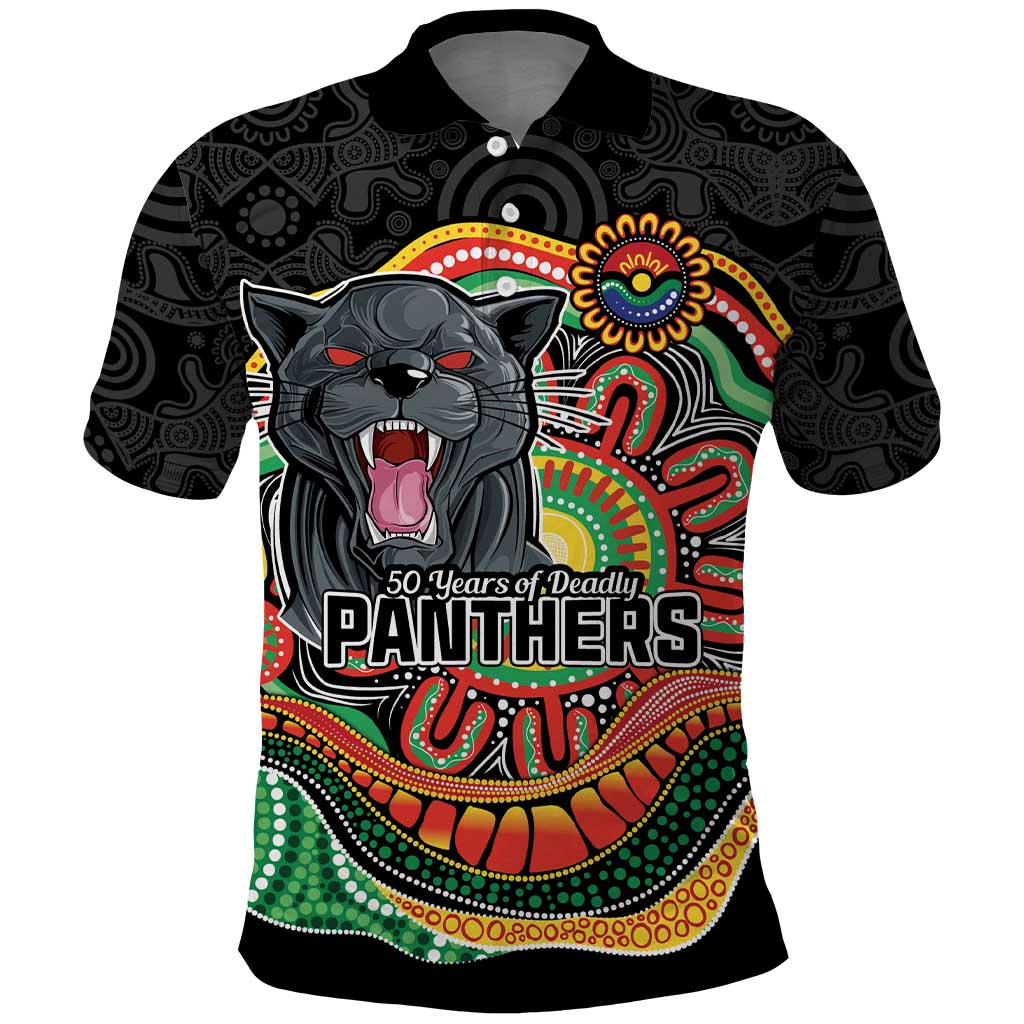 Custom Panthers Honouring First Nations Polo Shirt NAIDOC 2026 Deadly 50 Years
