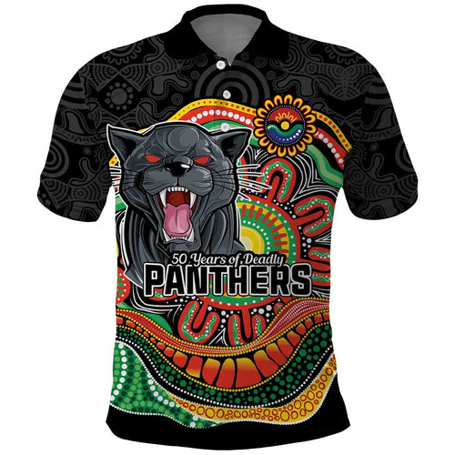 Custom Panthers Honouring First Nations Polo Shirt NAIDOC 2026 Deadly 50 Years