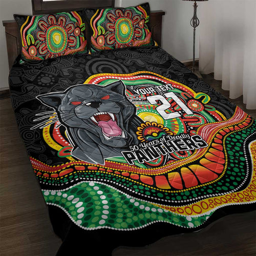 Custom Panthers Honouring First Nations Quilt Bed Set NAIDOC 2026 Deadly 50 Years