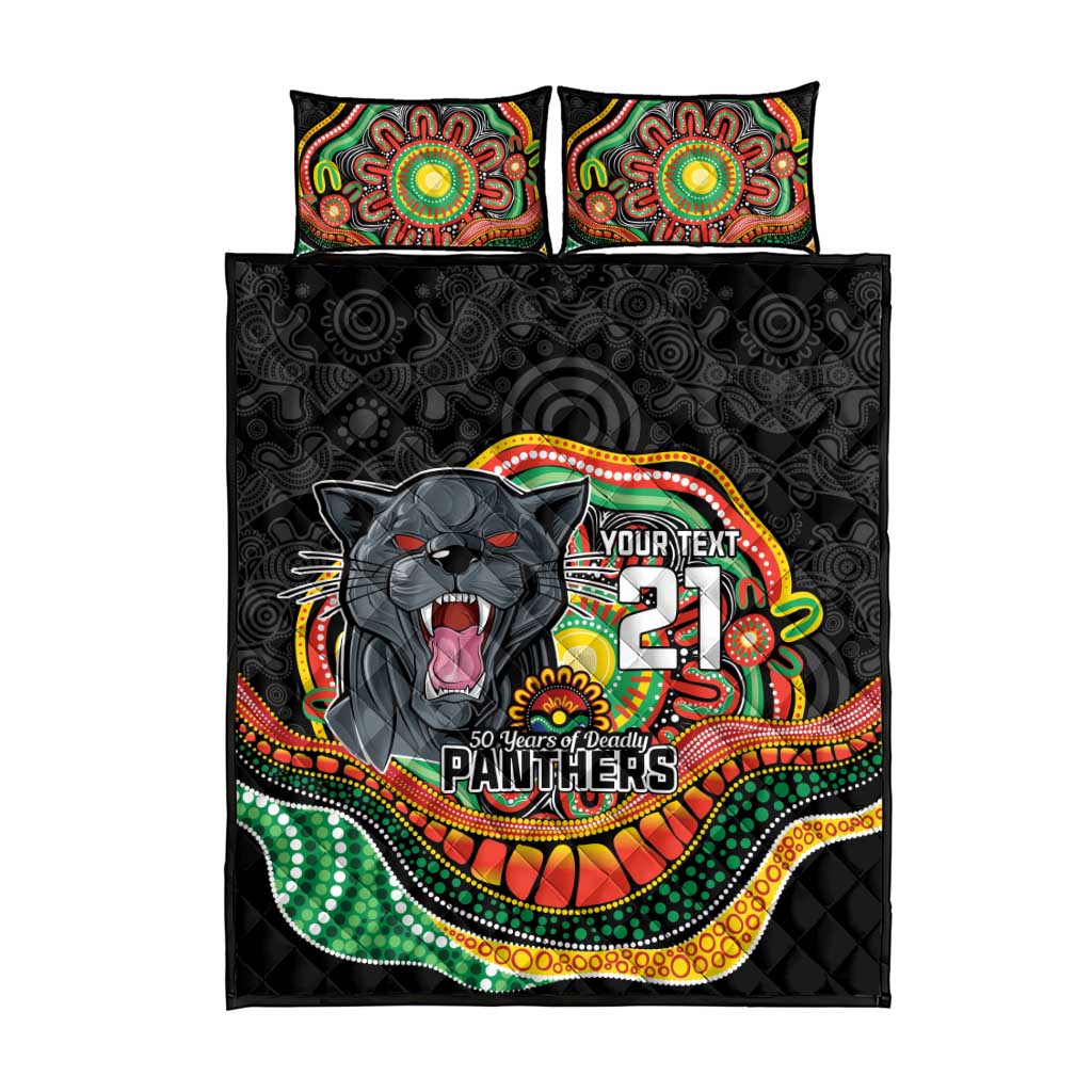 Custom Panthers Honouring First Nations Quilt Bed Set NAIDOC 2026 Deadly 50 Years