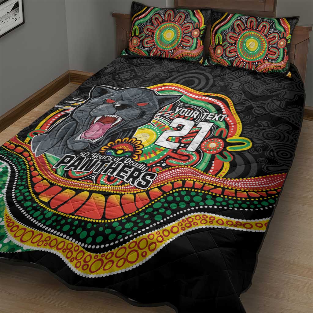 Custom Panthers Honouring First Nations Quilt Bed Set NAIDOC 2026 Deadly 50 Years