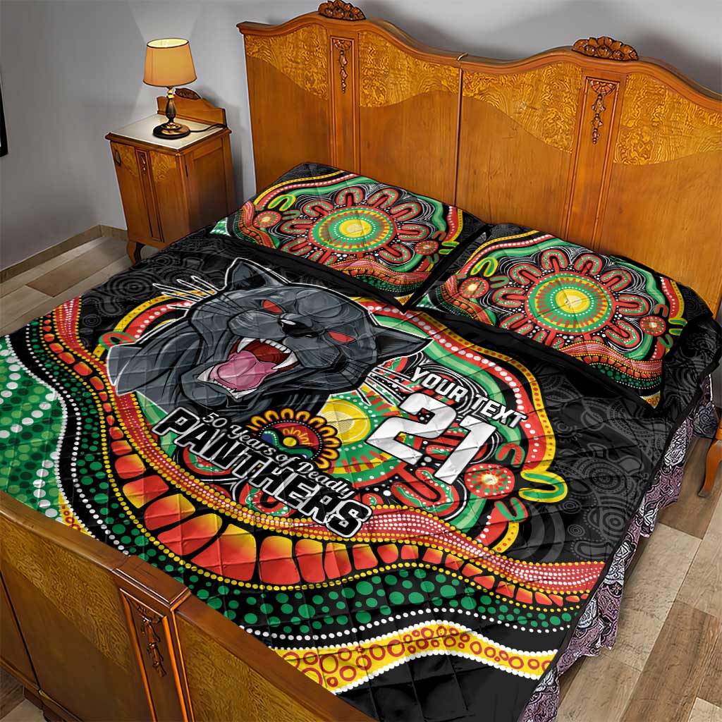 Custom Panthers Honouring First Nations Quilt Bed Set NAIDOC 2026 Deadly 50 Years