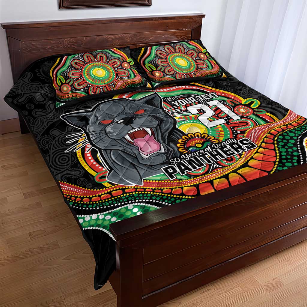 Custom Panthers Honouring First Nations Quilt Bed Set NAIDOC 2026 Deadly 50 Years