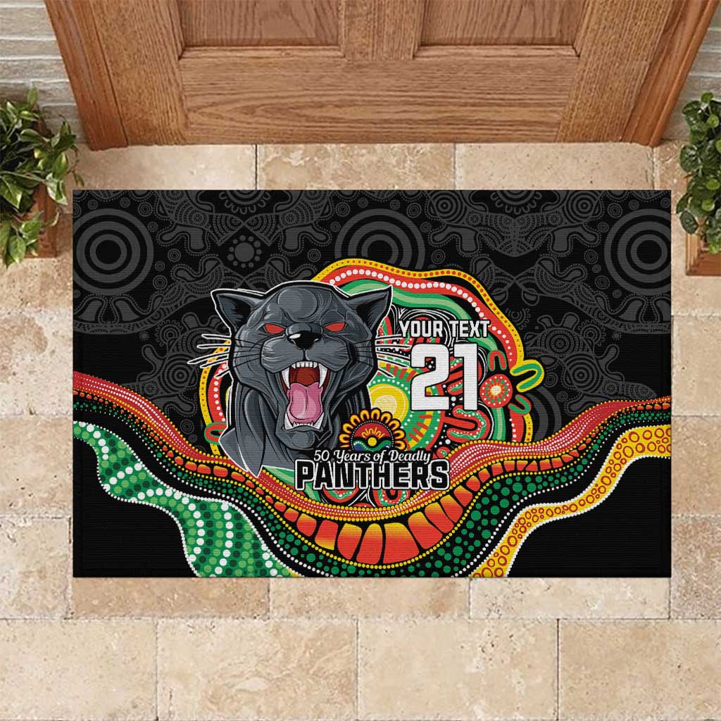 Custom Panthers Honouring First Nations Rubber Doormat NAIDOC 2026 Deadly 50 Years
