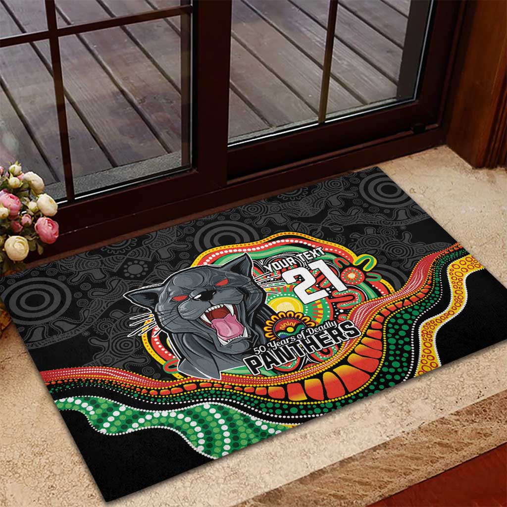 Custom Panthers Honouring First Nations Rubber Doormat NAIDOC 2026 Deadly 50 Years