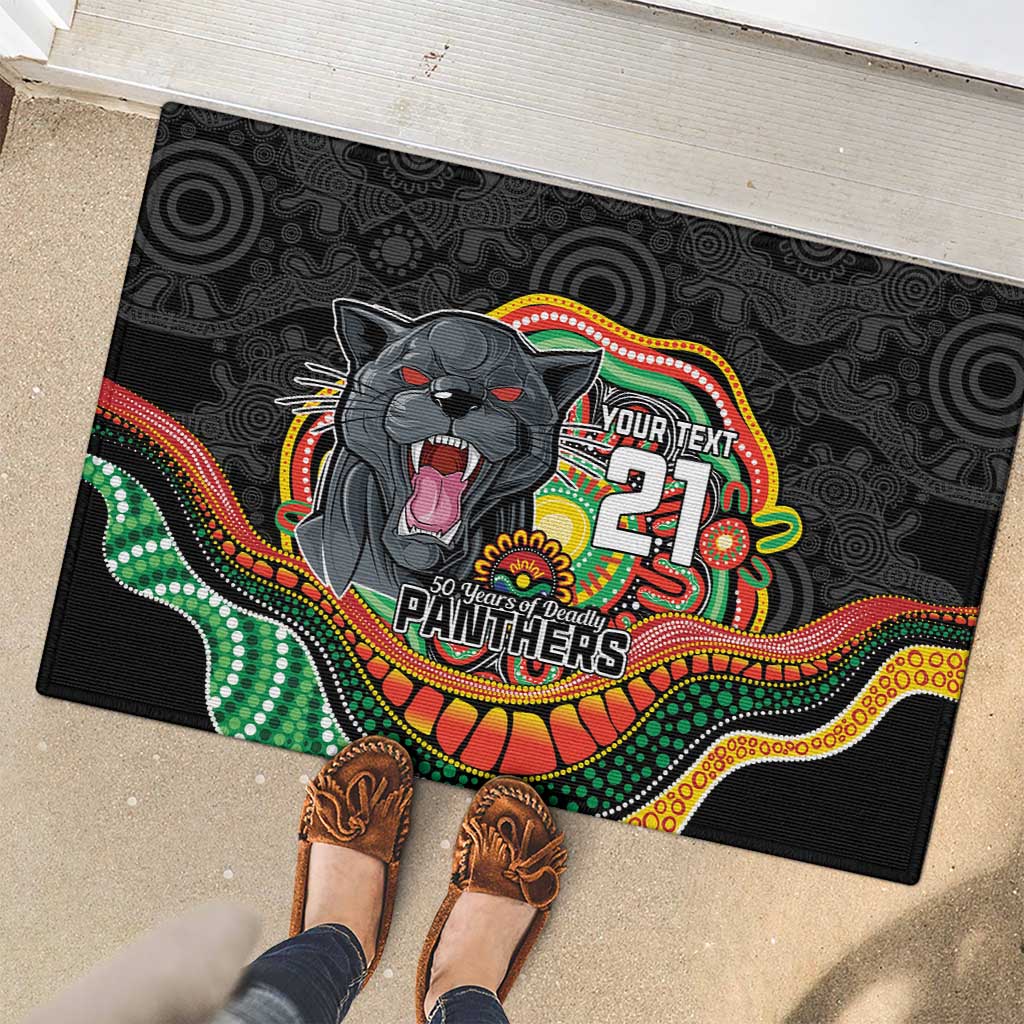 Custom Panthers Honouring First Nations Rubber Doormat NAIDOC 2026 Deadly 50 Years