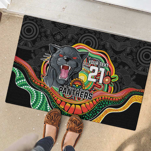 Custom Panthers Honouring First Nations Rubber Doormat NAIDOC 2026 Deadly 50 Years