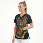 Custom Panthers Honouring First Nations Scrub Top NAIDOC 2026 Deadly 50 Years