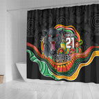 Custom Panthers Honouring First Nations Shower Curtain NAIDOC 2026 Deadly 50 Years