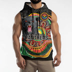 Custom Panthers Honouring First Nations Sleeveless Hoodie NAIDOC 2026 Deadly 50 Years