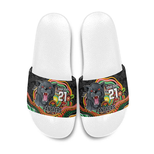 Custom Panthers Honouring First Nations Slide Sandals NAIDOC 2026 Deadly 50 Years